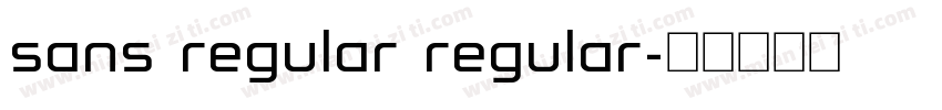 sans regular regular字体转换